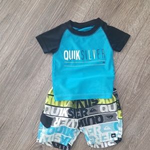 Quicksilver Baby Board Short and Rashgaurd set